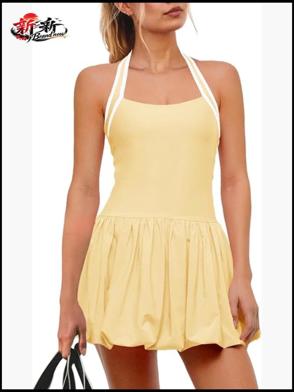Womens Tennis Dress Built-In Bra And Shorts Athletic Workout Golf Dress